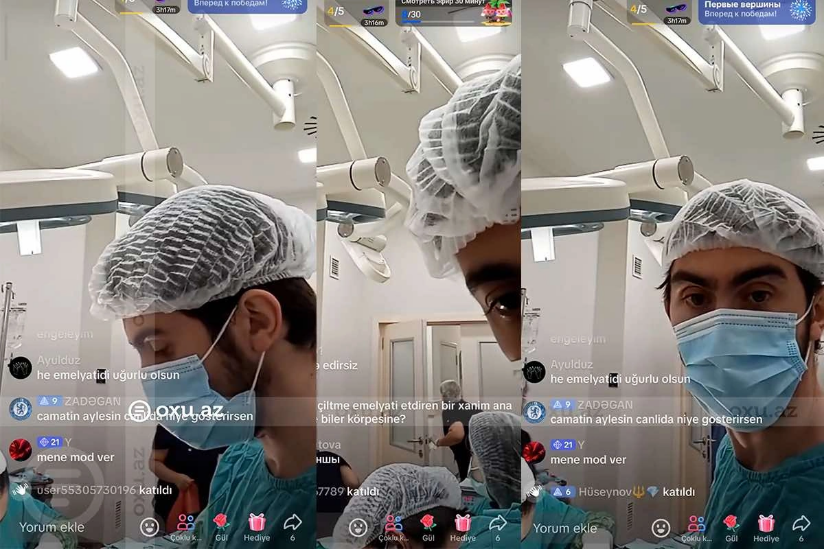 Azərbaycanda həkim cərrahi əməliyyat zamanı canlı yayım açdı – VİDEO