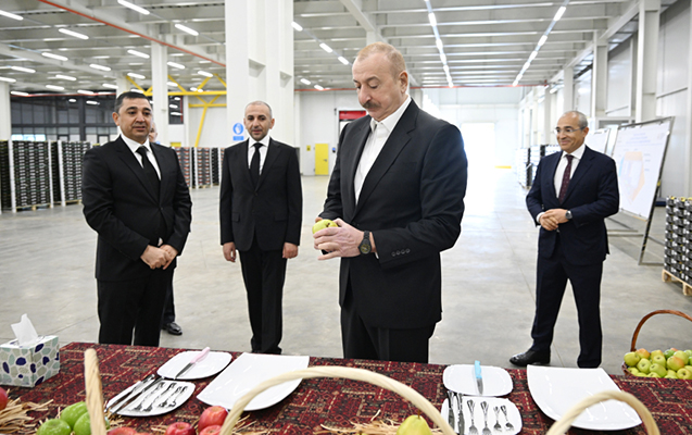 Prezident Qusarda kompleksin fəaliyyəti ilə tanış oldu - Fotolar