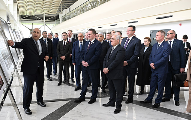 Baş nazirlər Füzuli və Ağdamda - FOTOLAR